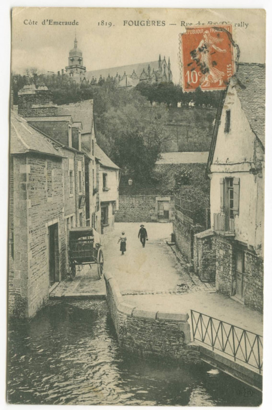 Carte postale ancienne 1819.  Fougeres - Rue.