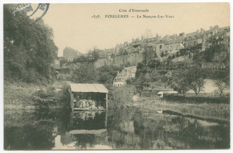 Carte postale ancienne 1878.  Fougeres - Le Nançon-Les-Vaux.