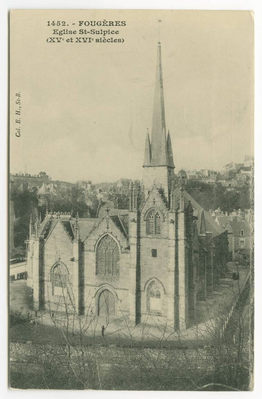 Carte postale ancienne 1452 Fougeres - Eglise Saint-Sulpice (XVe et XVIe siècles)