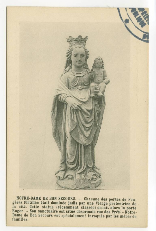 Carte postale ancienne Notre-Dame de Bon Secours