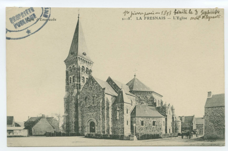 Carte postale ancienne 2118. La Fresnais - L'Eglise.