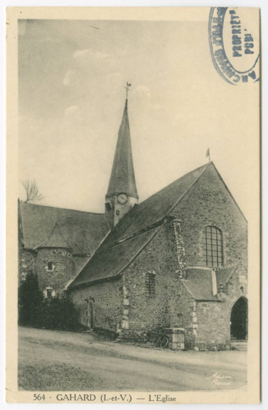 Carte postale ancienne 564 - Gahard (I.-et-V.) - L'Eglise.