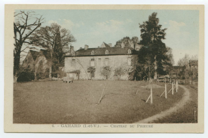 Carte postale ancienne 4. - Gahard (I.-et-V.). - Chateau Du Prieure.