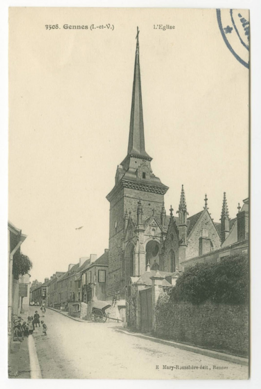 Carte postale ancienne 3508. Gennes (I.-et-V.)  L'Eglise.
