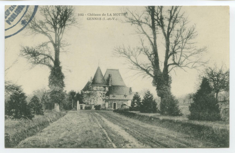 Carte postale ancienne 1445 - Château de La Motte. Gennes (I.-et-V.).