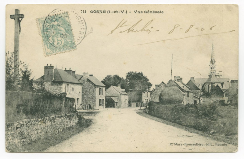 Carte postale ancienne 714  Gosne (I.-et-V.) - Vue Generale.