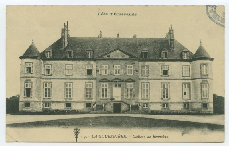 Carte postale ancienne 4. - La Gouesniere. - Château de Bonnaban.