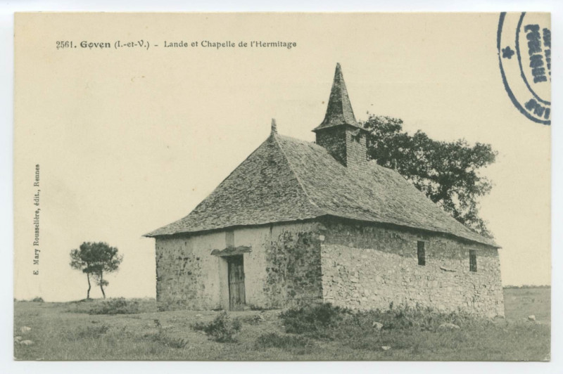Carte postale ancienne 2561. Goven (I.-et-V.) - Lande et Chapelle de l'Hermitage.