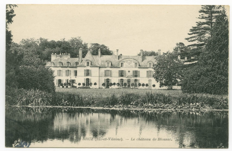 Carte postale ancienne Bruz (Ille-et-Vilaine). - Le Château de Blossac.