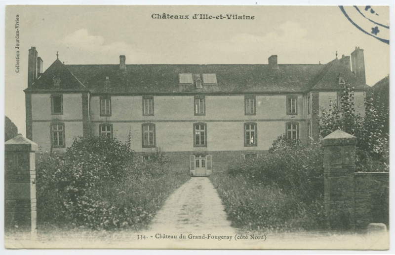 Carte postale ancienne 334. - Château du Grand-Fougeray (côté Nord).