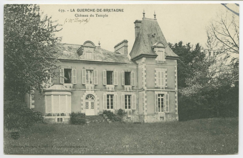 Carte postale ancienne 659. - La Guerche-Debretagne. Château du Temple.