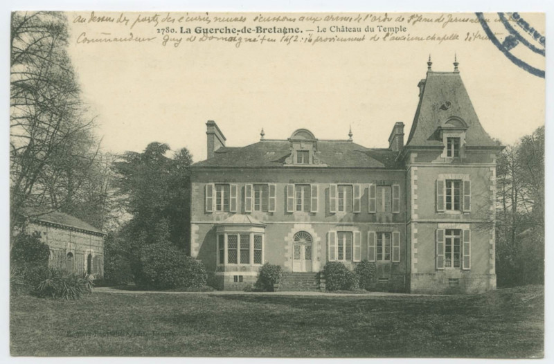 Carte postale ancienne 2780. La Guerche-DEBretagn e. - Le Château du Temple.