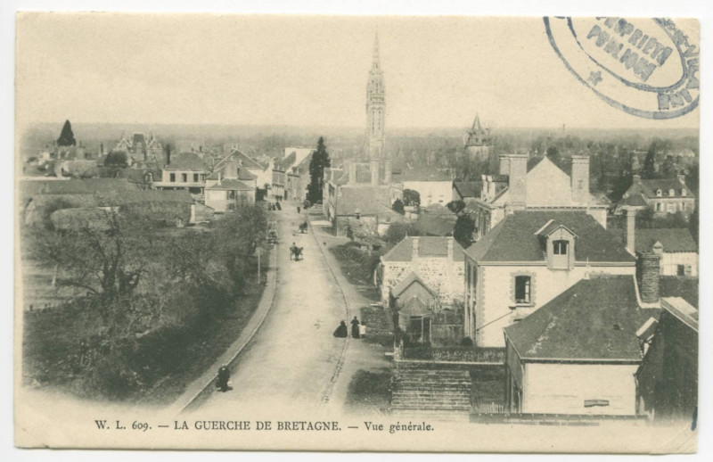 Carte postale ancienne 609. - La Guerche De Bretagne. - Vue Generale.