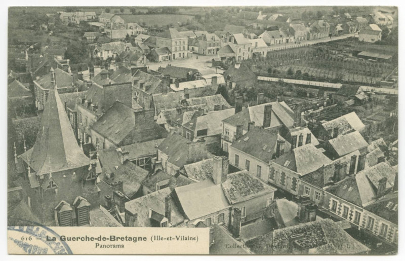 Carte postale ancienne 616 - La Guerche-deBretagne (Ille-et-Vilaine). Panorama.