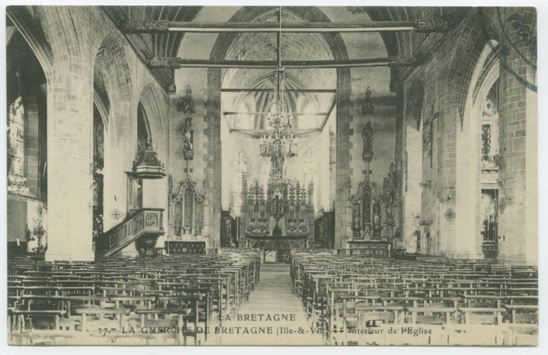 Carte postale ancienne 17. - La Guerche De Bretagne (Ille-et-Vilaine) - Intérieur de l'Eglise.
