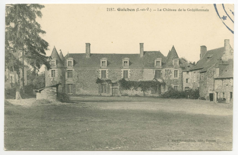 Carte postale ancienne 2187. Guichen (I.-et-V.) - Le Château de la Grésillonnais.