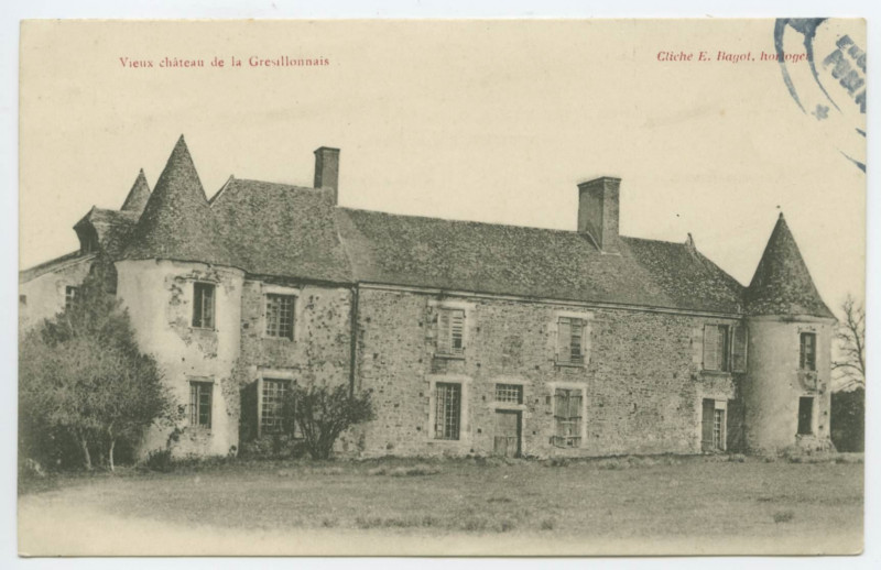 Carte postale ancienne Vieux château de la Grésillonnais.