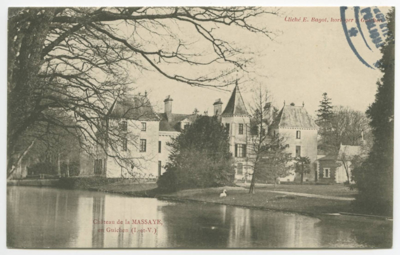 Carte postale ancienne Château de la MASSAYE, en Guichen (I.-et-V.).