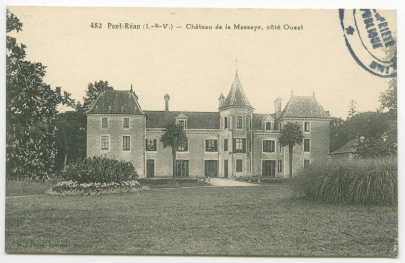 Carte postale ancienne 482 Pont-Réan (I.-et-V.) - Château de la Massaye, côté Ouest.