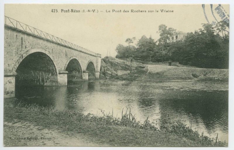 Carte postale ancienne 475. Pont-Réan (I.-et-V.) - Le Pont des Rochers  sur la Vilaine.