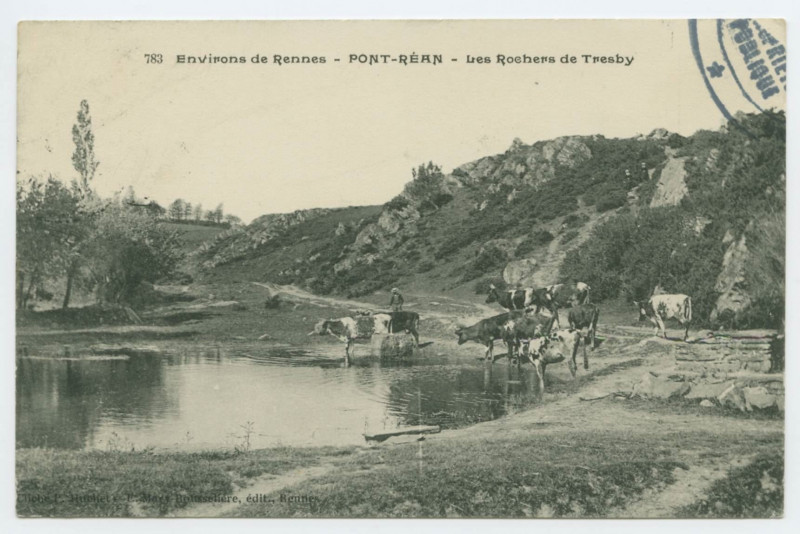Carte postale ancienne 783  Environs de Rennes - Pont-Rean - Les Rochers de Tresby.