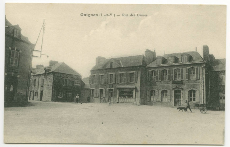 Carte postale ancienne Guignen (I.-et-V.) - Rue des Dames.