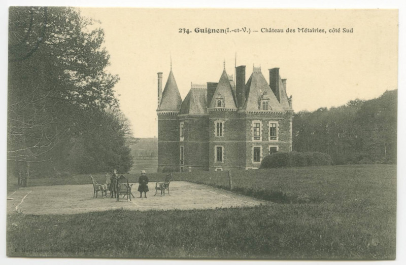 Carte postale ancienne 234. Guignen (I.-et-V.) - Château des Métairies, côté Sud.
