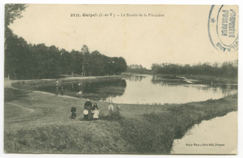 Carte postale ancienne 2235. Guipel. (I.-et-V.) - Le Bassin de la Plouzière.