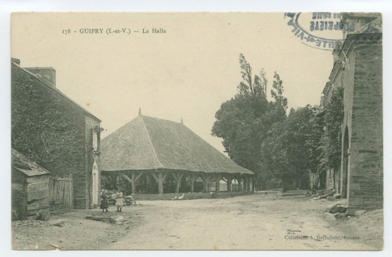 Carte postale ancienne 178 - Guipry (I.-et-V.) - La Halle.