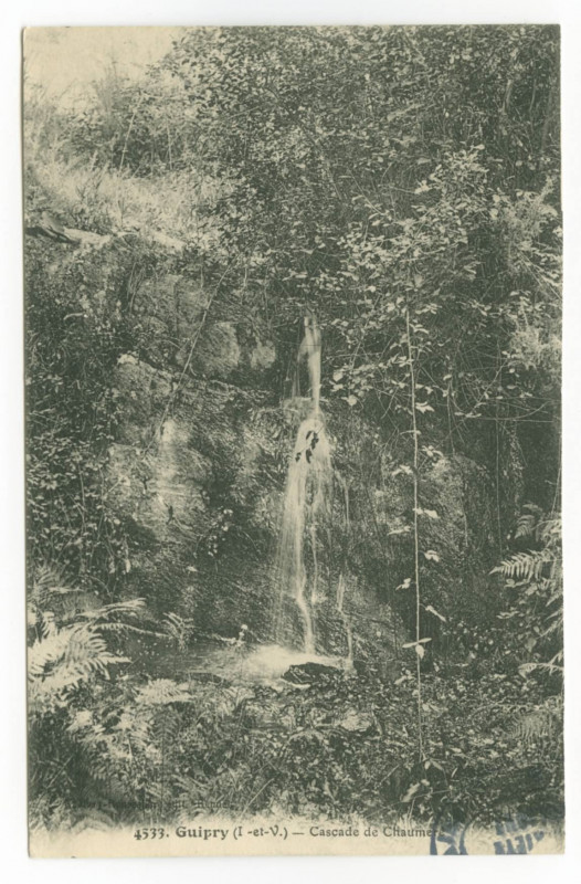Carte postale ancienne 4533. Guiory (I.-et-V.) - Cascade de Chaumere.