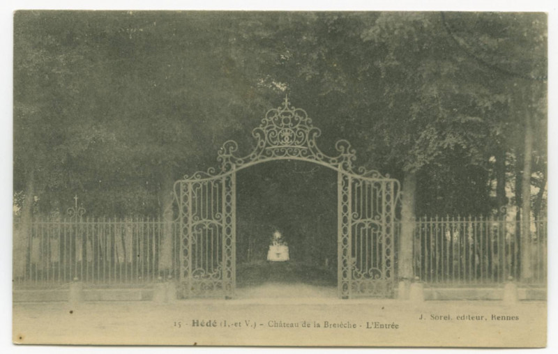 Carte postale ancienne 15 - Hédé (I.-et-V.) - Château de la Bretèche - L'Eglise.