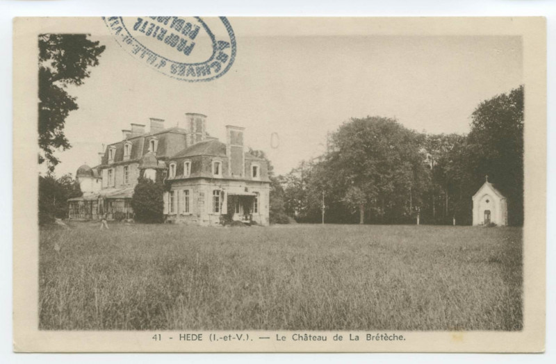 Carte postale ancienne 41 - Hede (I.-et-V.). - Le Château de la Bretèche.