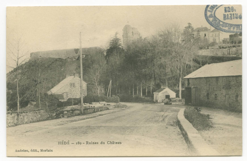 Carte postale ancienne Hede - 189 - Ruines du Château.