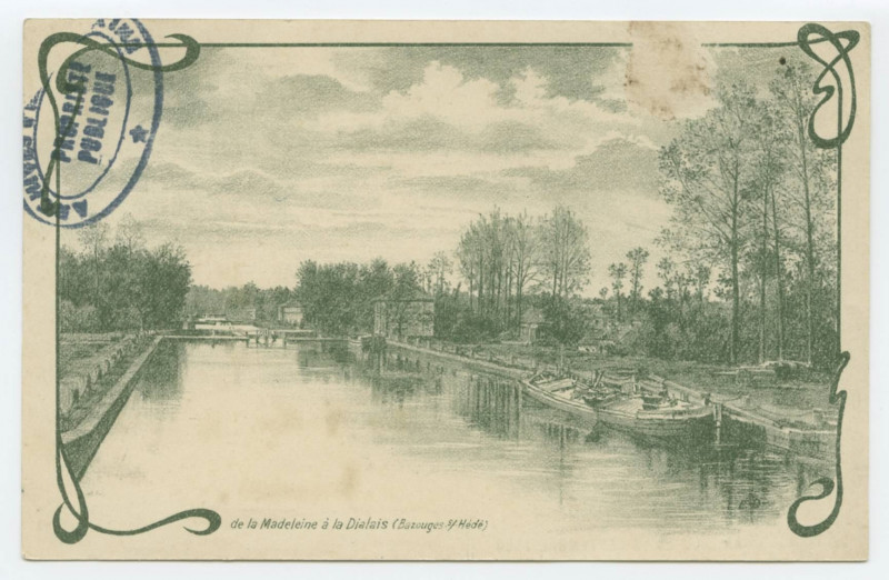 Carte postale ancienne De la Madeleine à la Dialais (Bazouges s/ Hédé).