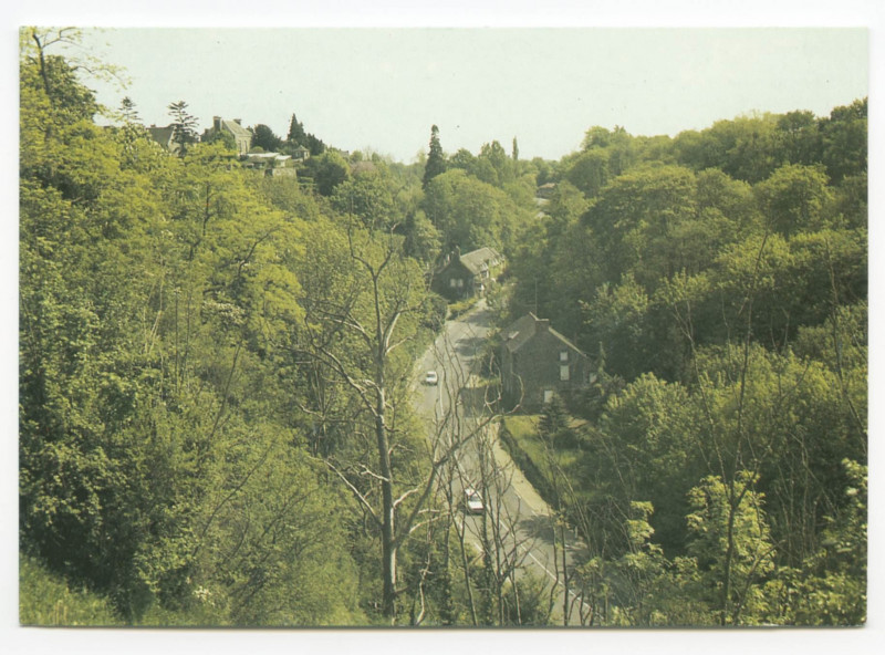 Carte postale ancienne Le vieux moulin vu du château 35630 Hede