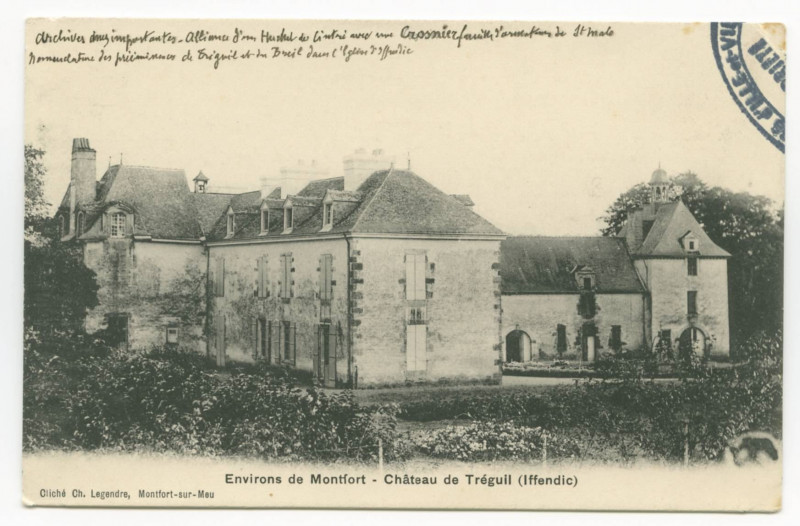 Carte postale ancienne Environs de Montfort-sur-Meu - Château de Tréguil (Iffendic).