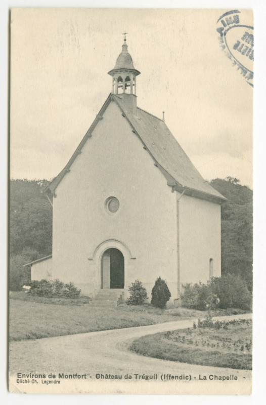Carte postale ancienne Environs de Montfort - Château de Tréguil (Iffendic) - La Chapelle.