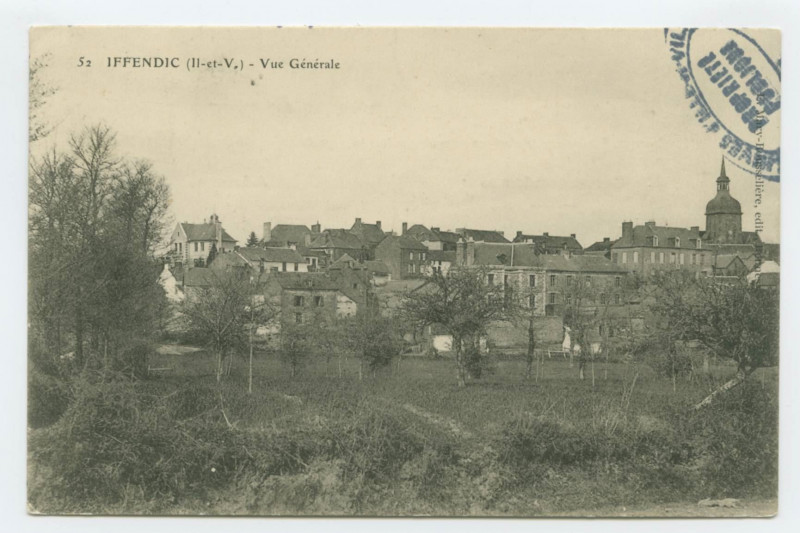 Carte postale ancienne 52 Iffendic (Il.-et-V.) - Vue Generale.
