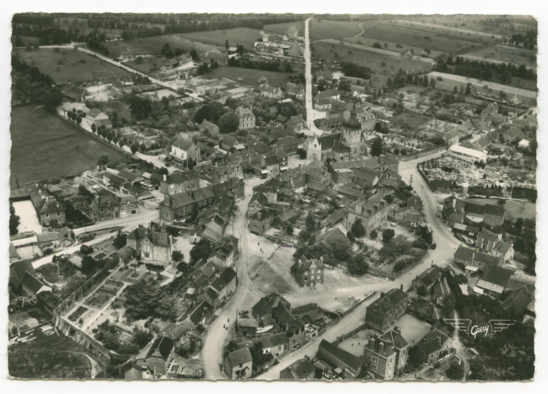 Carte postale ancienne Iffendic (I.-et-V.), Vue aérienne générale.