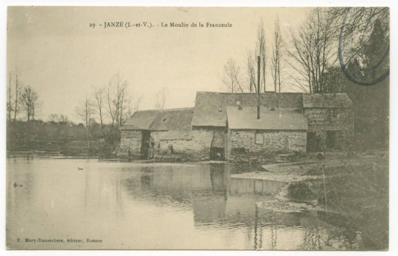 Carte postale ancienne 29 - Janze (I.-et-V.). - Le Moulin de la Franceule.