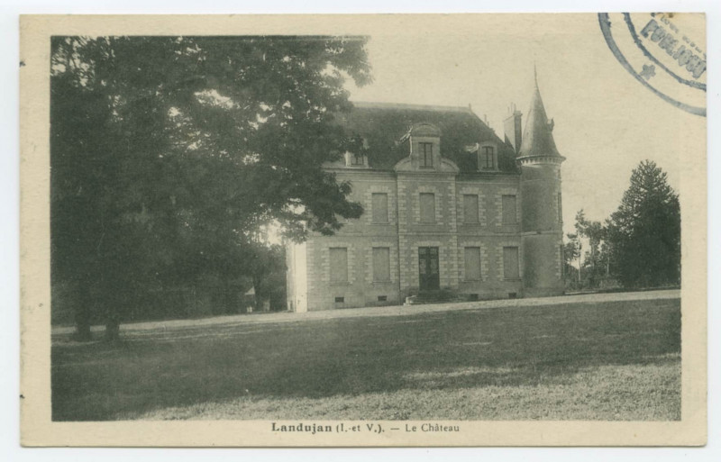 Carte postale ancienne Landujan (I.-et-V.). - Le Château.
