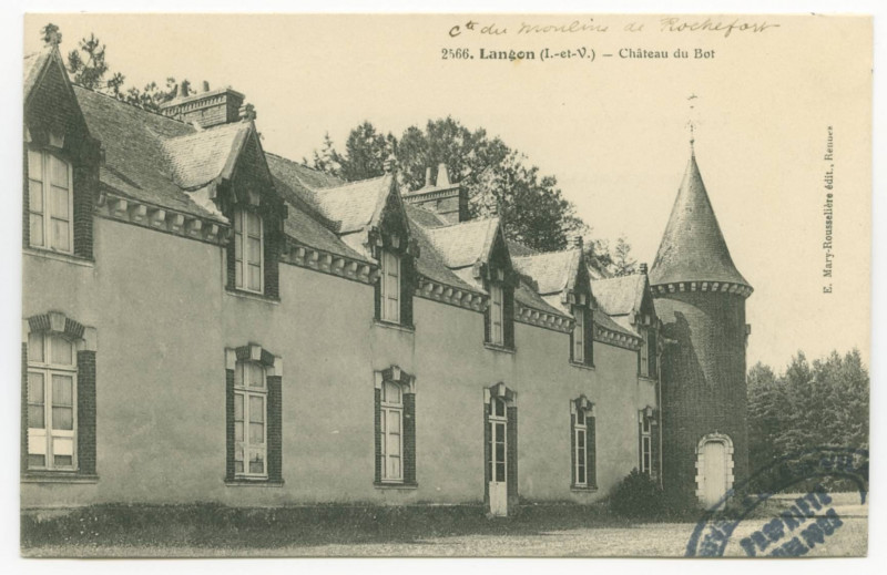 Carte postale ancienne 2566. Langon (I.-et-V.) - Château du Bot.