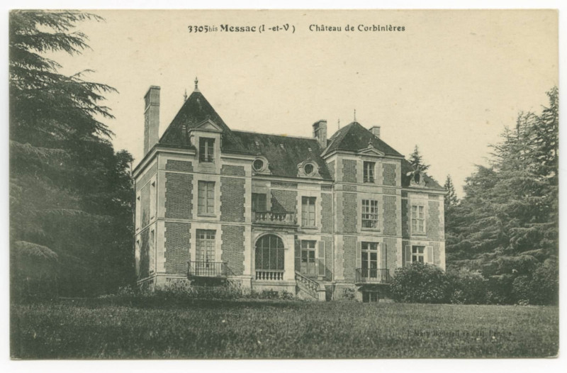 Carte postale ancienne 3305 bis Messac (I-et-V) Château de Corbinières.