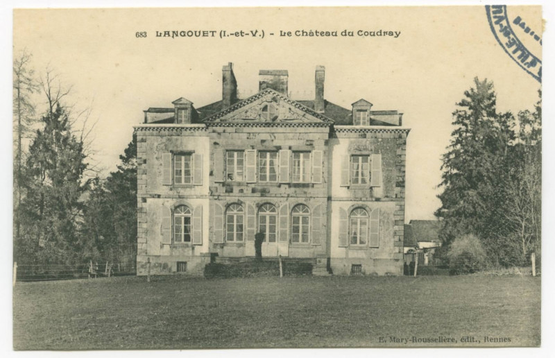 Carte postale ancienne 683 Langouet (I.-et-V.) - Le Château du Coudray.