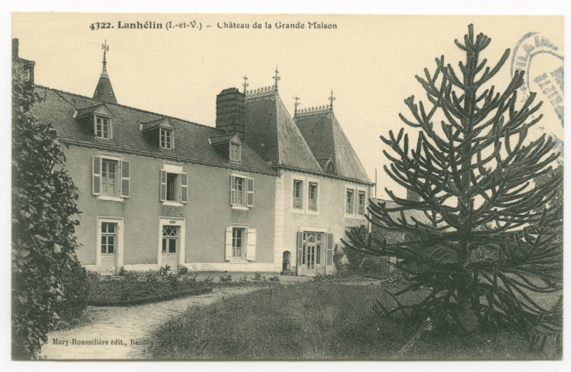 Carte postale ancienne 4322. Lanhélin (I.-et-V.) _ Château de la Grande Maison.
