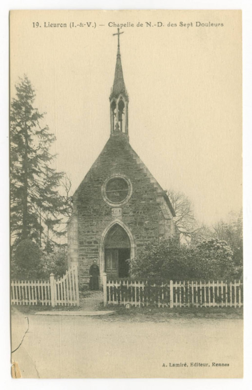 Carte postale ancienne 19. Lieuron (I.-&-V.) _ Chapelle de N.-D. des Sept Douleurs.