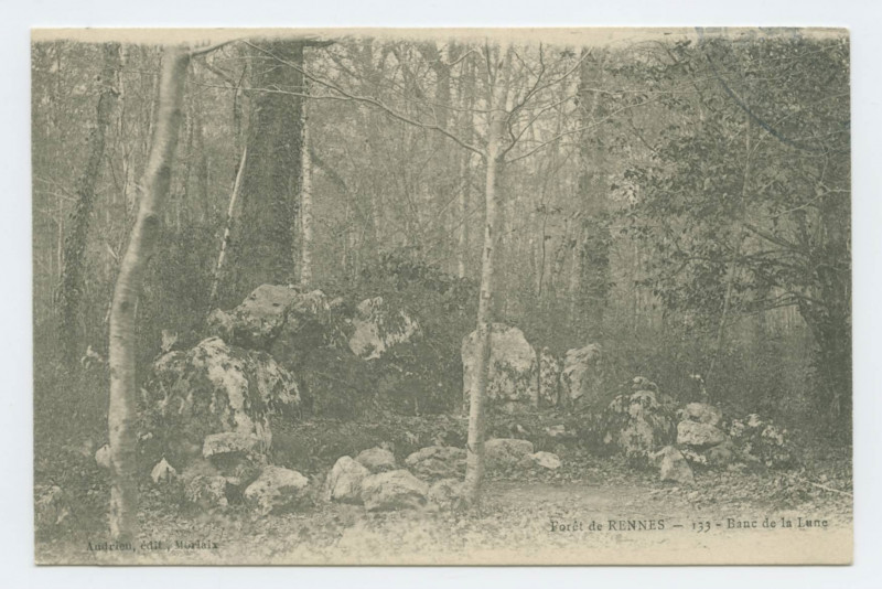 Carte postale ancienne Forêt de Rennes _ 133 - Banc de la Lune.