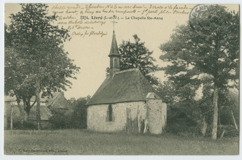 Carte postale ancienne 2324. Livré (I.-et-V.) _ La Chapelle Ste-Anne.