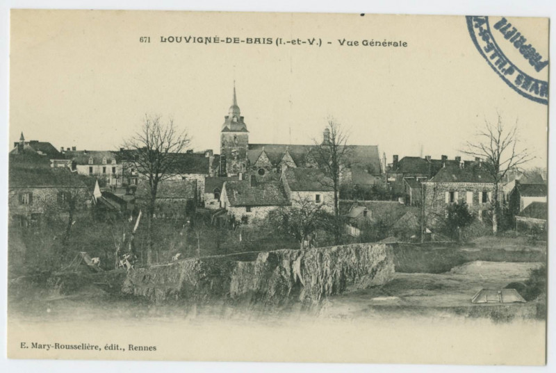 Carte postale ancienne 671 Louvigne-De-Bais (I.-et-V.) - Vue Generale.