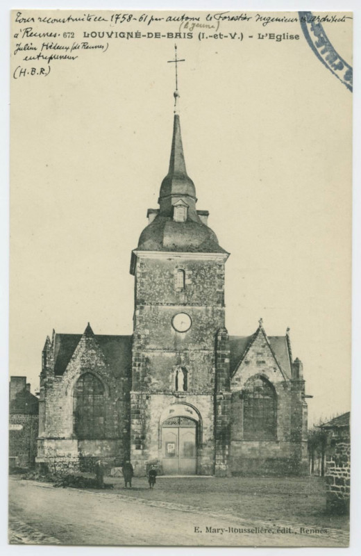 Carte postale ancienne 672 Louvigne-De-Bais (I.-et-V.) - L'Eglise.